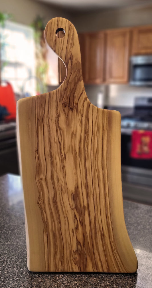 Olive Wood Live Edge Charcuterie Board (Medium)