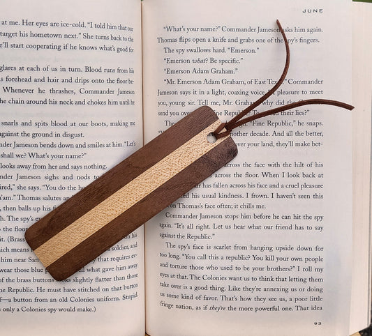 Walnut and Maple Bookmark